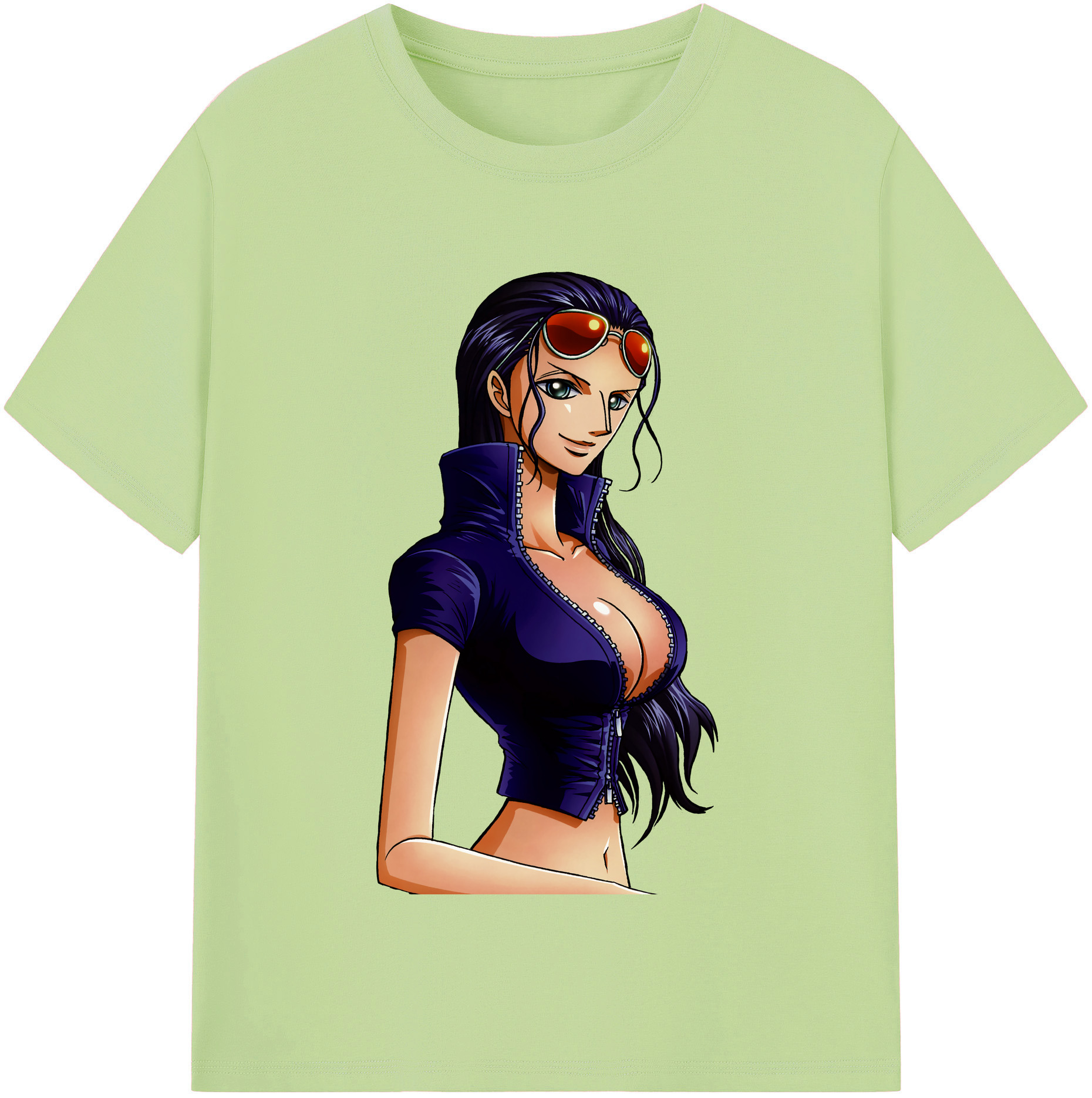 ワンピース ニコ・ロビン ONE PIECE Nico Robin 綿100％半袖Tシャツ（フロントプリント）